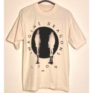 Imagine Dragons Official Merchandise T Shirt Loom World Tour Cream Cotton Small